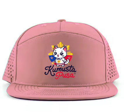 Custom Embroidered Kumusta Pusa Hat - Seven Panel