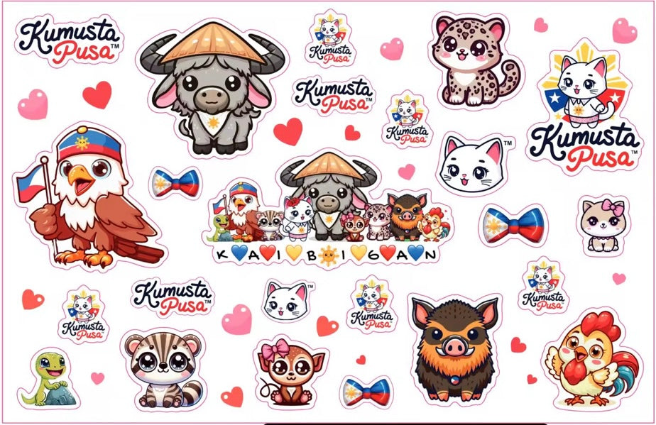 Kumusta Pusa Kaibigan Sticker Sheet